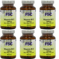 FSC Vitamin B12 1000ug 90 Tablets - Pack of 6