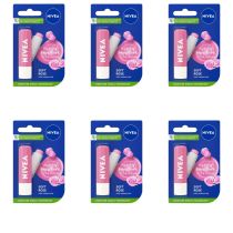 Nivea Soft Rose Caring Lip Balm 4.8g - Pack of 6