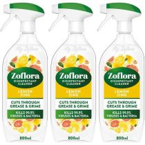 Zoflora Disinfectant Cleaner Spray Lemon Zing 800ml - Pack of 3