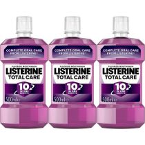 Listerine Mouthwash Total Care Anti-Bacterial Clean Mint 500ml - Pack of 3
