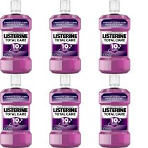 Listerine Mouthwash Total Care Anti-Bacterial Clean Mint 500ml - Pack of 6