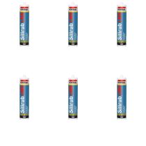 Soudal Silirub 2 Silicone Sealant Brilliant White 300ml - Pack of 6