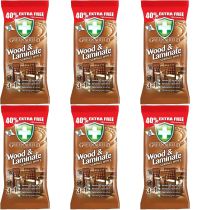 Greenshield 4 In 1 Wood & Laminate Surface Wipes 70 Wipes - Pack of 6