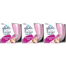 Glade Scented Candle Air Freshener Relaxing Zen 120g - Pack of 3