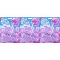 Max Flush Lavender Toilet Rim Block Cleaner Twin Pack - Pack of 3