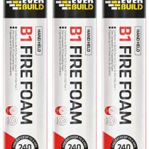 Everbuild B1 Hand Held Expanding Fire Rated Foam Pink 750ml - Pack of 3