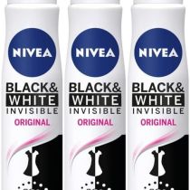 Nivea Black And White Invisible Original Antiperspirant Women Spray 150ml - Pack of 3