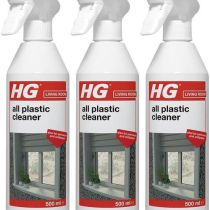 HG All Plastic Cleaner Multi-Use Spray 500ml - Pack of 3