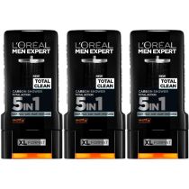 Loreal Men Expert Shower Gel Total Clean 300ml - Pack of 3
