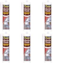 Everbuild Window and Door Frame Acrylic Sealant White 290ml - Pack of 6