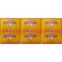 Wrights Traditional Soap with Coal Tar Fragrance 4 Bars - Pack of 3