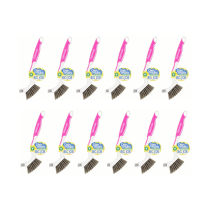 Dishmatic Cleaning Anti-bacterial Big Job Pink Brush - Pack of 12