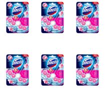 Domestos Power 5 Toilet Rim Block Pink Magnolia 55g - Pack of 6