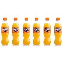 Fanta Soft Drink Orange Bottle 500ml - Pack of 6