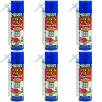 Everbuild Fix and Fill Quick Setting Expanding Foam 500ml - Pack of 6