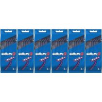 Gillette 2 Disposable Razor For Men 5 Units - Pack of 6