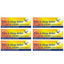 Galpharm Bites & Stings Relief Cream Hydrocortisone 10gm - Pack of 6
