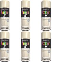 Paint Factory All Purpose cottage Cream Gloss Finish Spray 400ml - Pack of 6