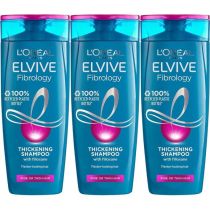 L'Oreal Elvive Fibrology Thickening Shampoo 250ml - Pack of 3