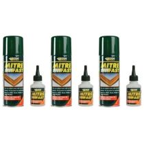 Everbuild Mitre Fast Instant Bonding Adhesive Kit 50 g Adhesive 200 ml Activator - Pack of 3