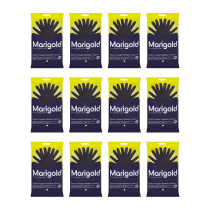 Marigold Extra Tough Outdoor Cleaning Rubber Gloves Extra Large Black - Pack of 12