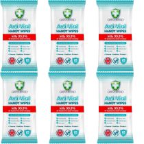 Greenshield Anti-Viral Handy Wipes 15'S - Pack of 6