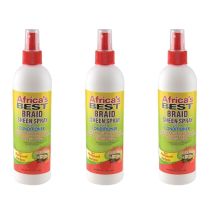 Africa's Best Braid Sheen Spray with Conditioner 355ML - Pack of 3