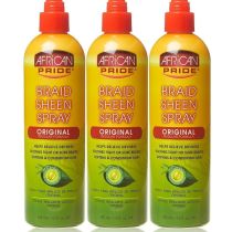 African Pride Original Braid Sheen Spray 355ml - Pack of 3