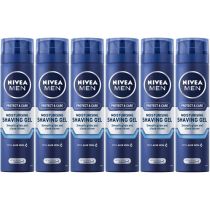 Nivea Moisturising Shaving Gel Protect & Care Aloe Vera 200ml - Pack of 6