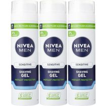 Nivea Shave Gel Sensitive Men 200ml - Pack of 3