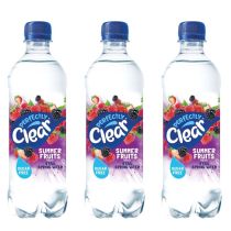 Perfectly Clear Summer Fruit Flavour Still Spring Water 500ml bottle on a clean surface

