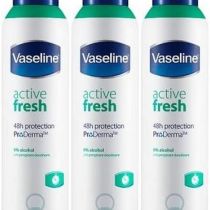 Vaseline AntiPerspirant Deodorant Active Fresh 250ml - Pack of 3
