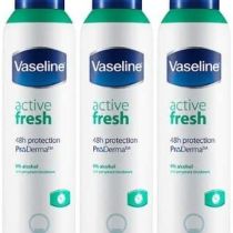 Vaseline Men Active Dry Anti-Perspirant Deodorant Spray 250ml - Pack of 3