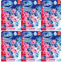 Bloo Power Active Toilet Rim Block Fresh Flowers Pack of 3 - Pack of 6