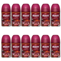 Airpure Air-O-Matic Air Freshener Refill 250ml Mulled Wine
 - Pack of 12