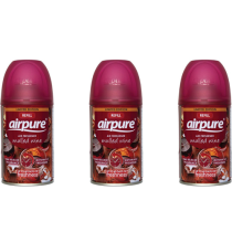 Airpure Air-O-Matic Air Freshener Refill 250ml Mulled Wine
 - Pack of 3