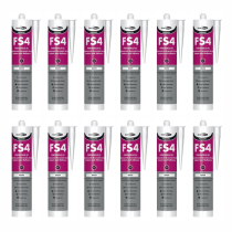 Bond It Premiere FS4 Fireshield AC White Sealant & Adhesive 310ml - Pack of 12