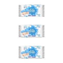 Aqua Clean Baby Wet Wipes 72s pack on a clean nursery changing table