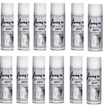 151 White Gloss Professional Finish Plastic Spray Paint 400ML - Pack of 12