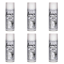 151 White Gloss Professional Finish Plastic Spray Paint 400ML - Pack of 6