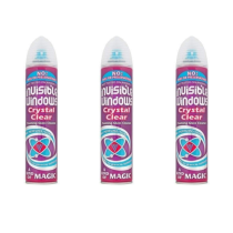Aristowax Invisible Windows Crystal Clear Foaming Glass Cleaner Spray 300 ML - Pack of 3