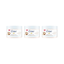 Dove Exfoliating Body Scrub with Macadamia & Rice Milk 225 ml - Pack of 3