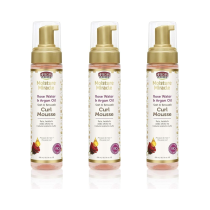 African Pride Rose Water & Argan Oil Curl Mousse 8.5 oz - Pack of 3