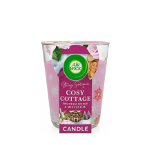 Airwick Cosy Cottage Frosted Roses & Mistletoe Scented Candle 105g