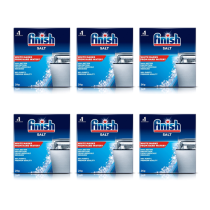 Finish Dishwasher Salt 99% Purity 2 kg - Pack of 6
