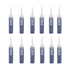 Everbuild Caulk Once Premium Quality Acrylic Caulk White 380 ml - Pack of 12