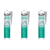 Bond It Multi-Mate Multipurpose Sealant Grey EU3  - Pack of 3