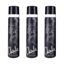 Charlie Body Spray Black White Musk & Mandarin 75 ML - Pack of 3