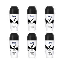 Sure Roll On Anti Perspirant Invisible Pure For Women 48 Hour 50ml - Pack of 6