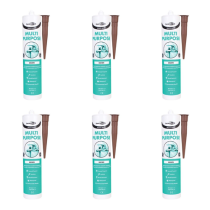 Bond It Multi-Mate Brown Multipurpose Sealant 310ml - Pack of 6